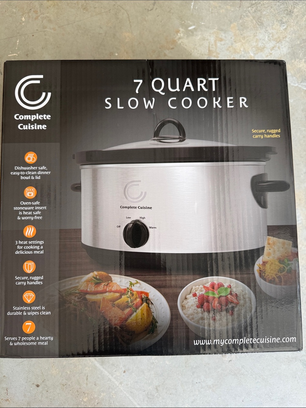 7-Quart Stainless Steel Slow Cooker - Silver